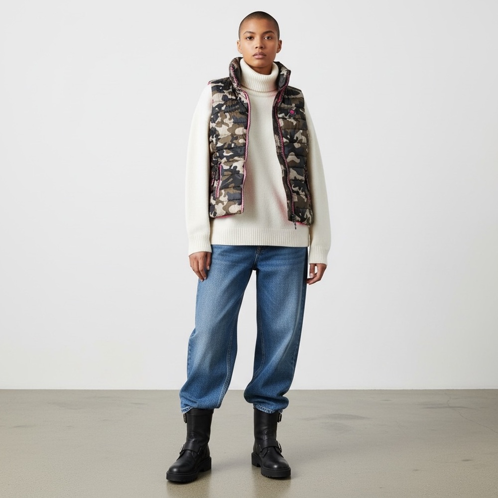 Superdry Camo Puffer Vest - XS